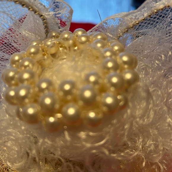 Beautiful handcrafted Christmas tree angel- lace- ribbons- beads-traditional - Picture 4 of 9